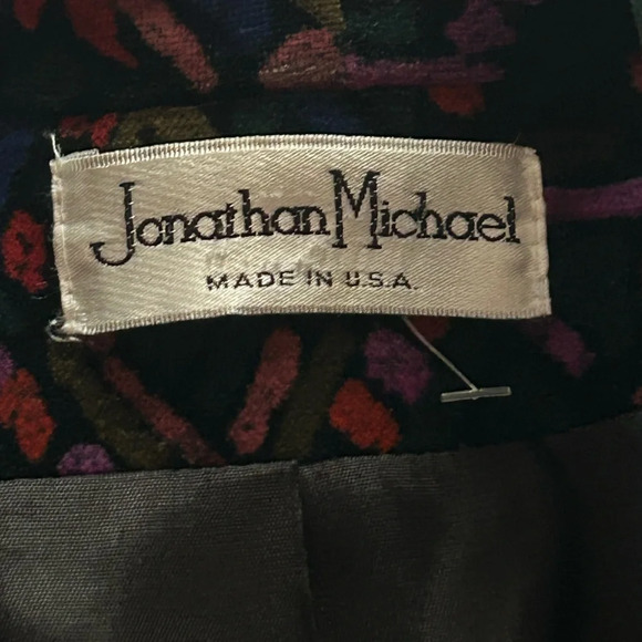 Vintage Jonathan Michael Black Long Wool velvet shawl collar Dress Coat - Picture 7 of 10